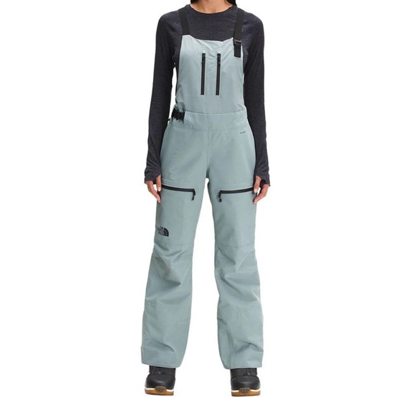 The North Face Medium Women's Ceptor Bib Snow Pants in Silver Blue